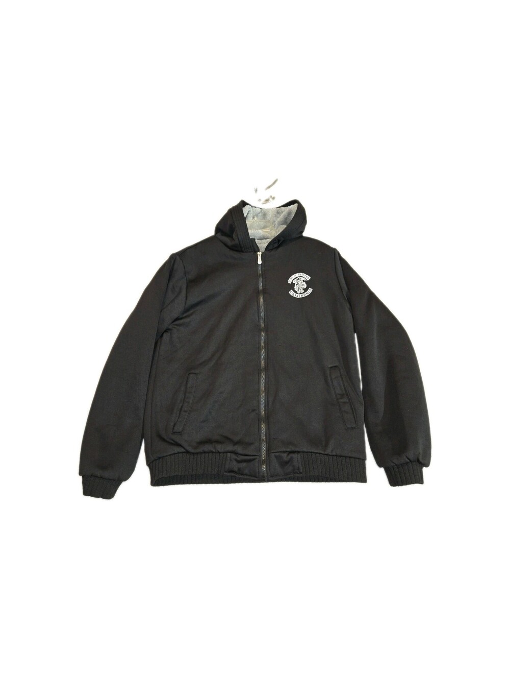 Sons Of Anarchy 2XL Grim Reaper California Logo Fleece Lined Black EUC